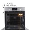 GRADE A3 - electriQ 68L Pyrolytic Self Cleaning Electric Single Oven in Stainless Steel - Supplied with a plug