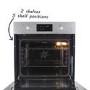 GRADE A2 - electriQ 68L Pyrolytic Self Cleaning Electric Single Oven in Stainless Steel - Supplied with a plug
