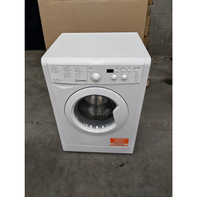 GRADE A3 - Indesit IWDD7123 7kg Wash 5kg Dry 1200rpm Freestanding Washer Dryer-White
