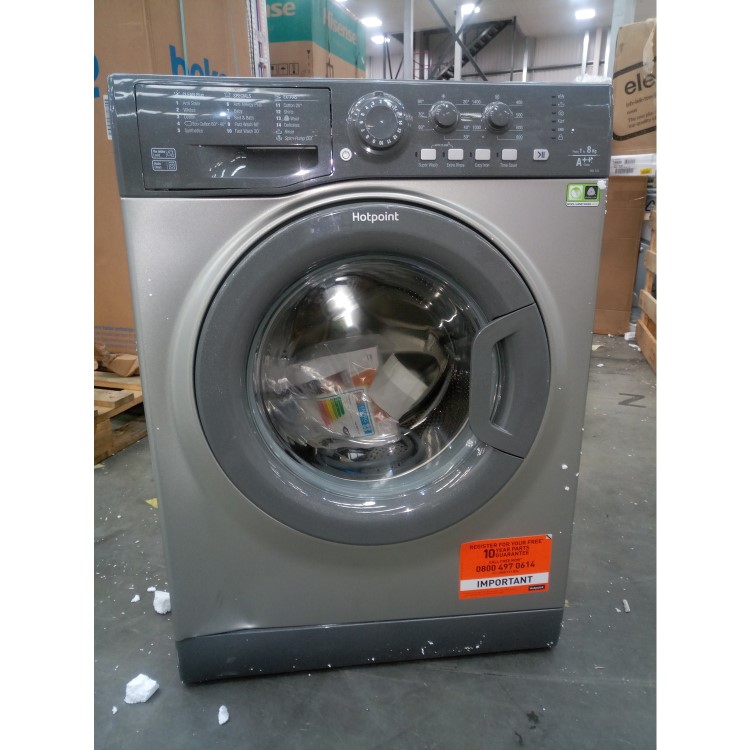 GRADE A3 - Hotpoint FML842GUK Aquarius 8kg 1400rpm Freestanding Washing Machine - Graphite