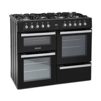 GRADE A2 - Montpellier MDF100K 100cm Dual Fuel Range Cooker - Black