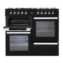 GRADE A2 - Montpellier MDF100K 100cm Dual Fuel Range Cooker - Black