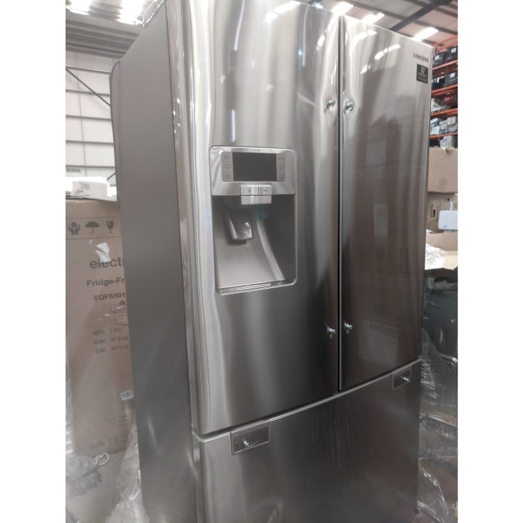 GRADE A3 - Samsung Save RFG23UERS1 520L Frost Free American Freestanding Fridge Freezer - Stainless Steel