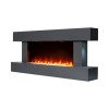Grey Wall Mounted Electric Fireplace with LED Lights 52 inch - Amberglo