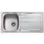 GRADE A1 - Taylor & Moore Eyre Single Bowl with Drainer Stainless Steel Reversible Sink