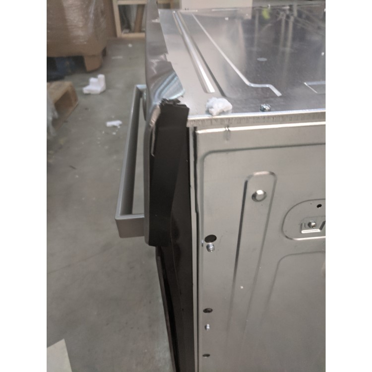 GRADE A3 - electriQ 68L Pyrolytic Self Cleaning Electric Single Oven in Stainless Steel - Supplied with a plug