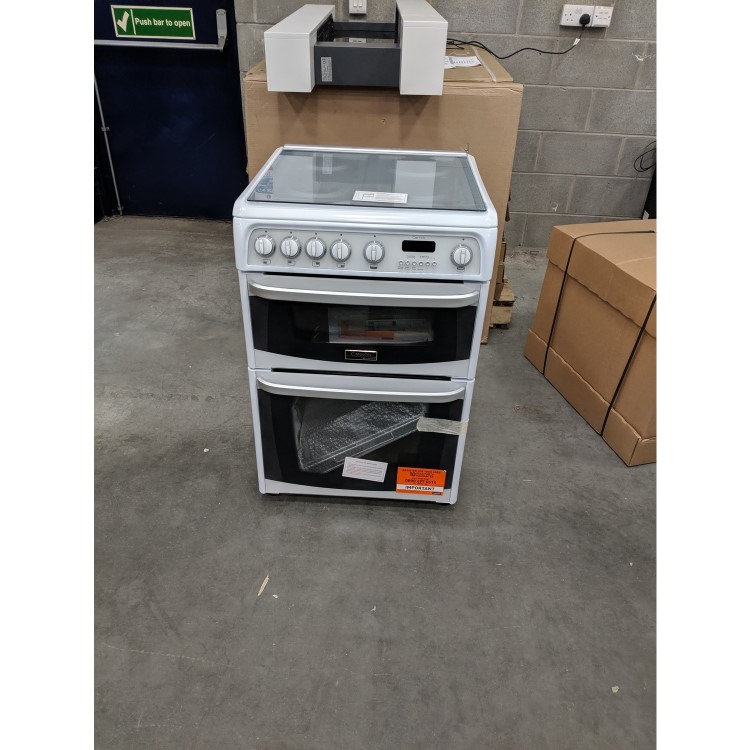 GRADE A2 - Hotpoint CH60GCIW Carrick Double Oven 60cm Gas Cooker - White