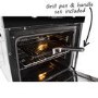 electriQ 68L Plug In Pyrolytic Self Cleaning Electric Single Oven - Black