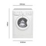 INDESIT IWDC6125 EcoTime 6kg Wash 5kg Dry 1200rpm Freestanding Washer Dryer - White
