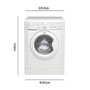 GRADE A1 - Indesit IWDC6125 6kg/5kg 1200rpm White Freestanding Washer Dryer