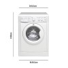 GRADE A2 - INDESIT IWDC6125 EcoTime 6kg Wash 5kg Dry 1200rpm Freestanding Washer Dryer - White