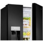 GRADE A1 - Hisense RS694N4TB1 Side-by-side American Fridge Freezer With Non Plumbed Ice & Water Dispenser - Black