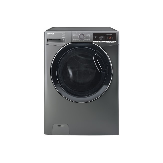 GRADE A1 - Hoover DXOA58AK3R D 8kg 1500rpm Freestanding Washing Machine With One Touch - Graphite