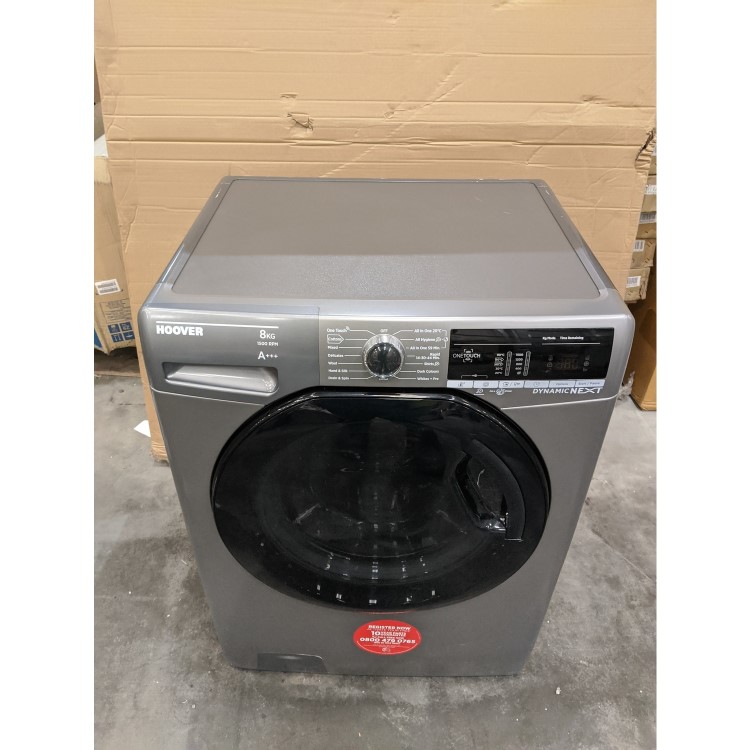 GRADE A2 - Hoover DXOA58AK3R D 8kg 1500rpm Freestanding Washing Machine With One Touch - Graphite