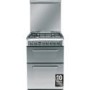 GRADE A2 - Indesit KDP60SE 60cm Double Oven Dual Fuel Cooker - Stainless Steel