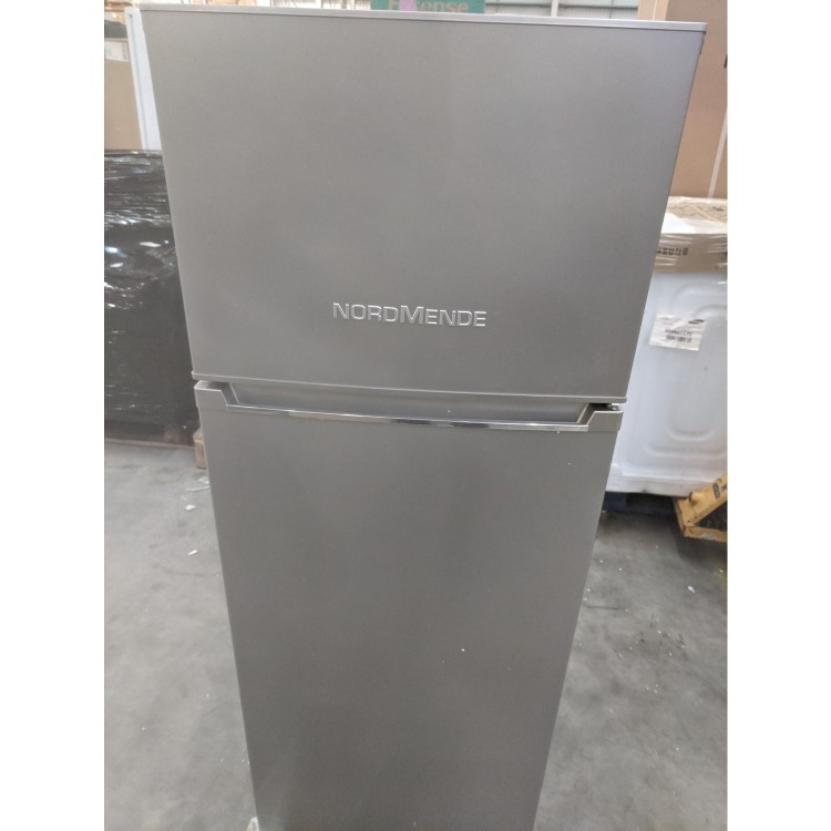 GRADE A2 - Nordmende RFF264SLAPLUS 144x54cm Top Mount Freestanding Fridge Freezer - Silver