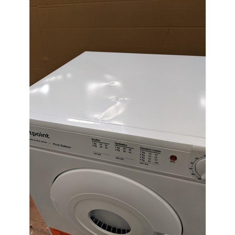 GRADE A3 - Hotpoint V4D01P 4kg Compact Freestanding Vented Tumble Dryer Polar White