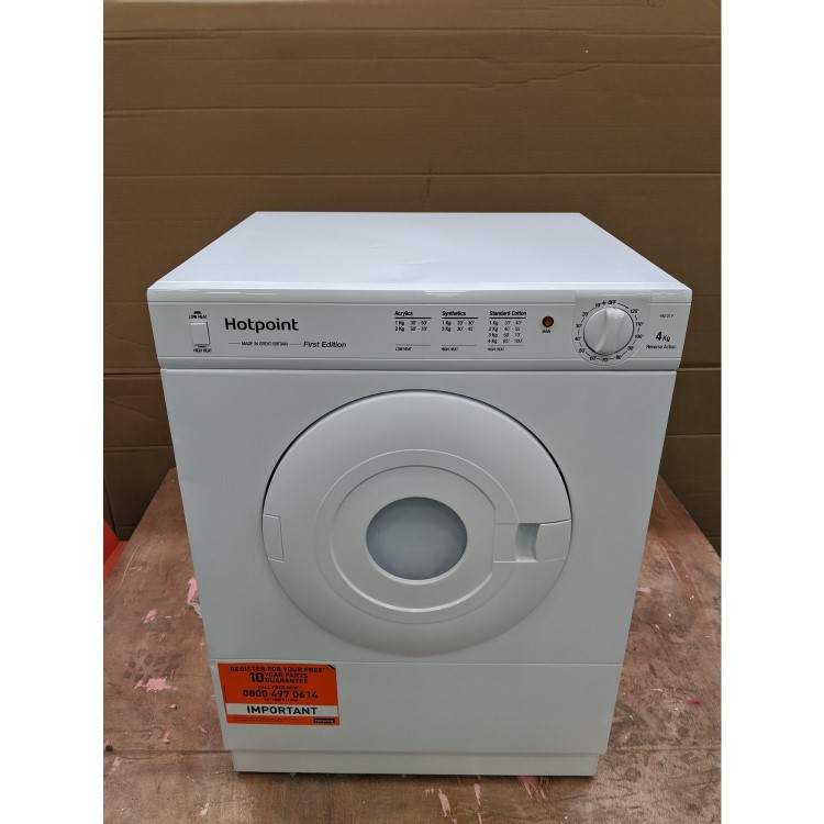 GRADE A3 - Hotpoint V4D01P 4kg Compact Freestanding Vented Tumble Dryer Polar White