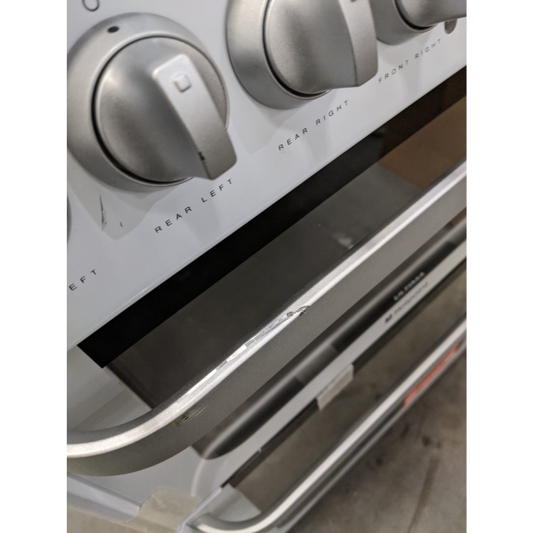 GRADE A2 - Hotpoint HUD61P Ultima 60cm Double Oven Dual Fuel Cooker - White