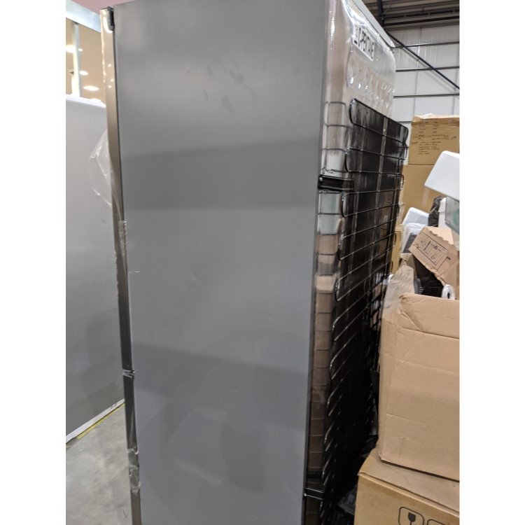 GRADE A2 - Hotpoint FFU4DX Quadrio 70cm Wide Frost Free Freestanding Fridge Freezer Stainless Steel