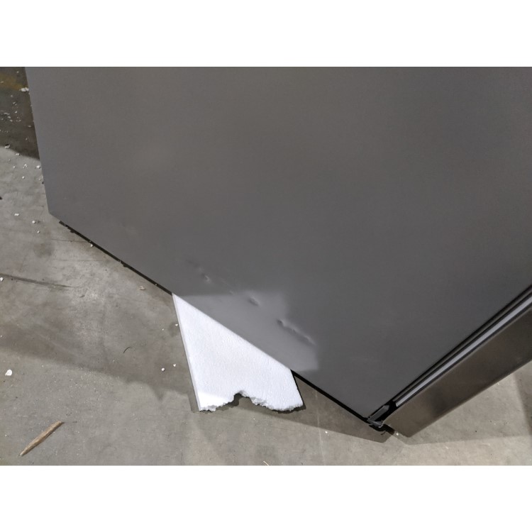 GRADE A2 - Hotpoint FFU4DX Quadrio 70cm Wide Frost Free Freestanding Fridge Freezer Stainless Steel