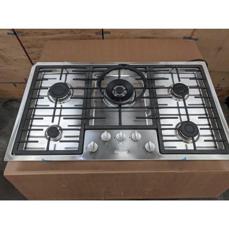 Refurbished Miele KM2354 90cm Wide 5 Burner Gas Hob Stainless Steel