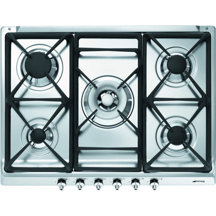GRADE A3 - Smeg SE70SGH-5 Classic 70cm Gas Hob with Cast Iron Pan Stands