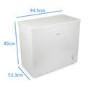GRADE A2 - electriQ EQCHESTMB198 198 Litre Chest Freezer 52cm Deep A+ Energy Rating 90cm Wide - White