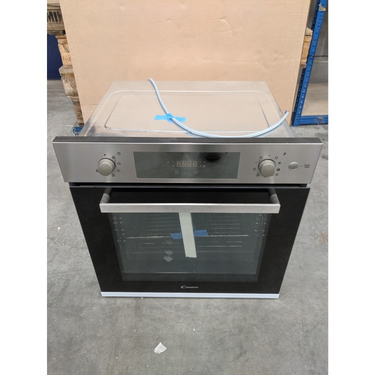 GRADE A3 - Candy FCPKS816X 70L Electric Single Oven With Pyrolytic Cleaning - Stainless Steel