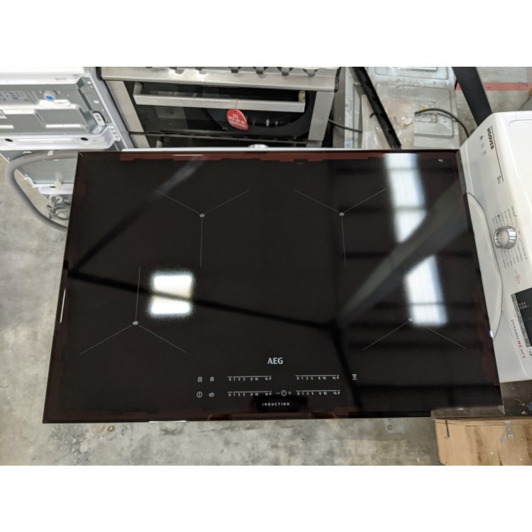 Refurbished AEG IAE84411FB SenseBoil 80cm Touch Control 4 Zone Induction Hob Black