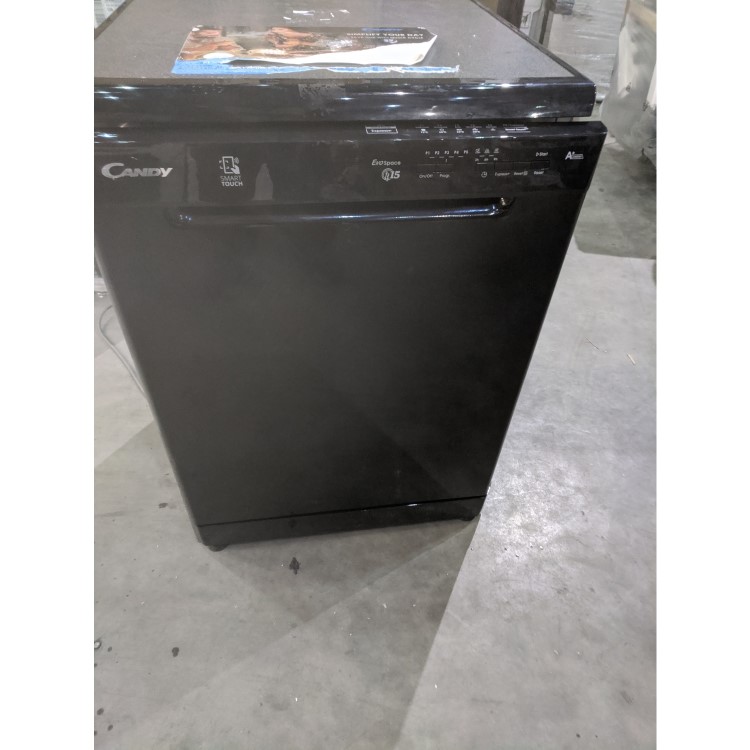 GRADE A3 - Candy Smart Touch CDP1LS57B 15 Place Freestanding SMART Dishwasher - Black