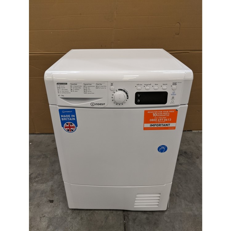 GRADE A3 - Indesit EDPE945A2ECO 9kg Heat Pump Sensor Dryer - White