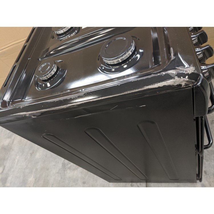 GRADE A3 - Hotpoint HAG60K 60cm Double Oven Gas Cooker - Black