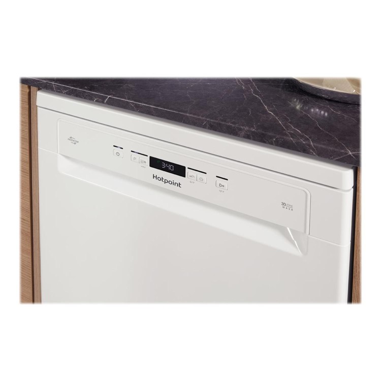 GRADE A2 - Hotpoint HFO3C23WF EcoTech 14 Place Freestanding Dishwasher With Cutlery Tray & Inverter Motor - Whi