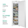GRADE A2 - electriQ 197 Litre Integrated In Column Freezer 177cm Tall Frost Free 54cm Wide - White