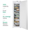 Refurbished electriQ 197 Litre Integrated In Column Freezer 177cm Tall Frost Free 54cm Wide - White