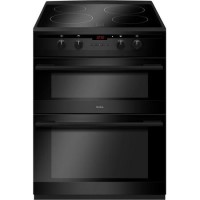 GRADE A3 - Amica AFN6550MB 60cm Electric Double Oven Cooker With Induction Hob And Programmable Timer - Black