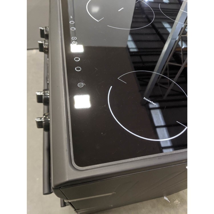 GRADE A3 - Amica AFN6550MB 60cm Electric Double Oven Cooker With Induction Hob And Programmable Timer - Black