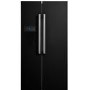 GRADE A2 - Montpellier CSBYS700PK 2 Door Plumbed Ice & Water American Style Fridge - Black