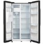 GRADE A2 - Montpellier CSBYS700PK 2 Door Plumbed Ice & Water American Style Fridge - Black