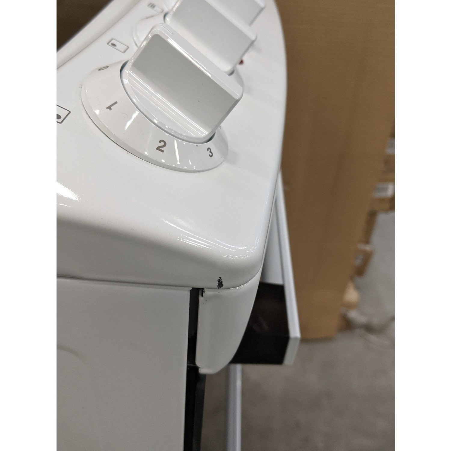 GRADE A3 Zanussi ZCV46050WA 55cm Double Oven Electric Cooker With