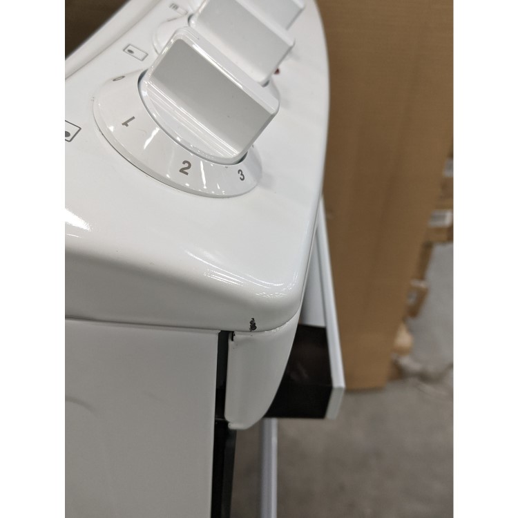 GRADE A3 - Zanussi ZCV46050WA 55cm Double Oven Electric Cooker With Ceramic Hob - White