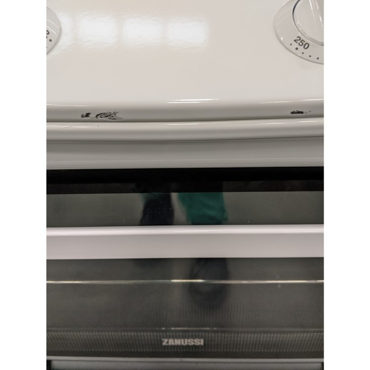 GRADE A3 - Zanussi ZCV46050WA 55cm Double Oven Electric Cooker With Ceramic Hob - White
