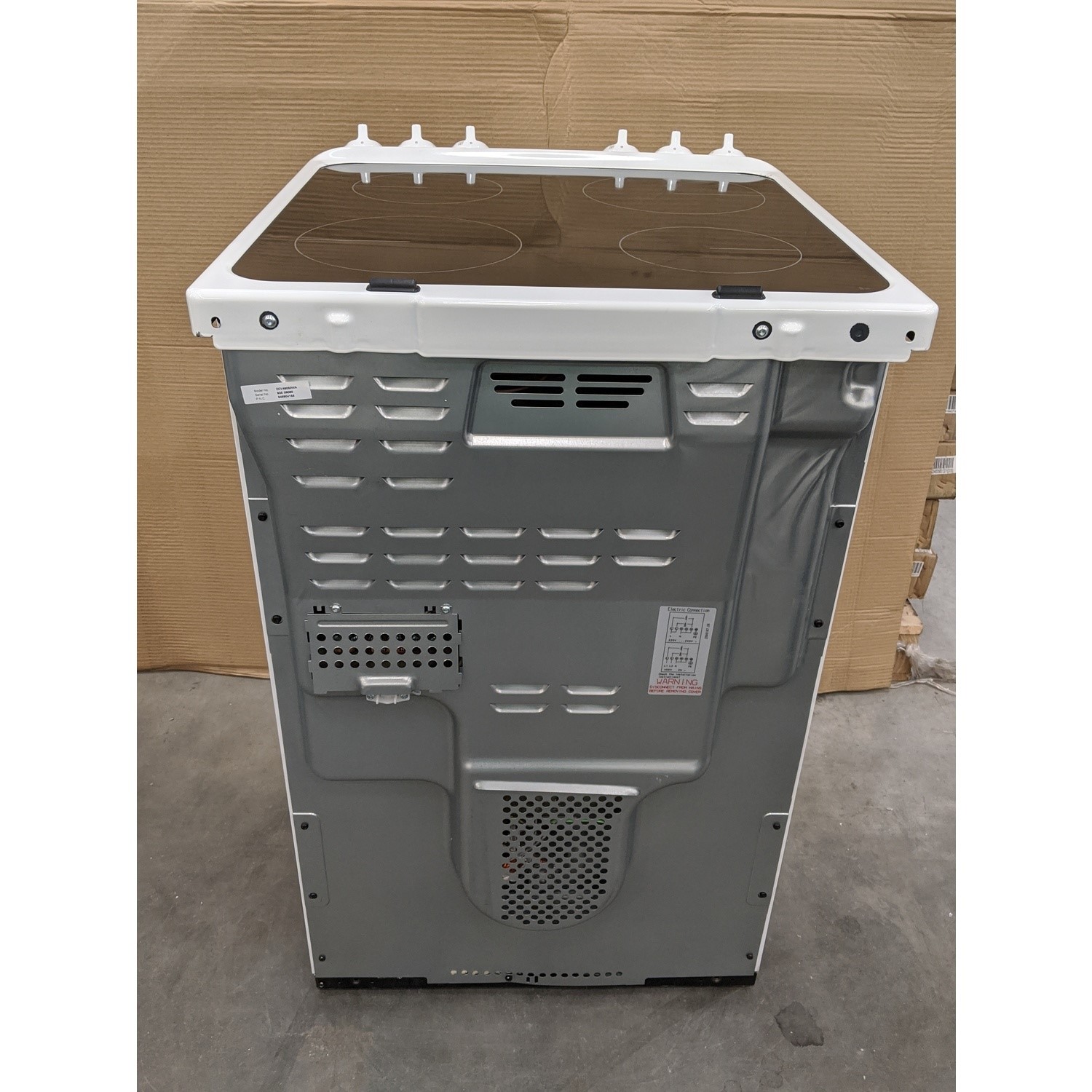 GRADE A3 Zanussi ZCV46050WA 55cm Double Oven Electric Cooker With