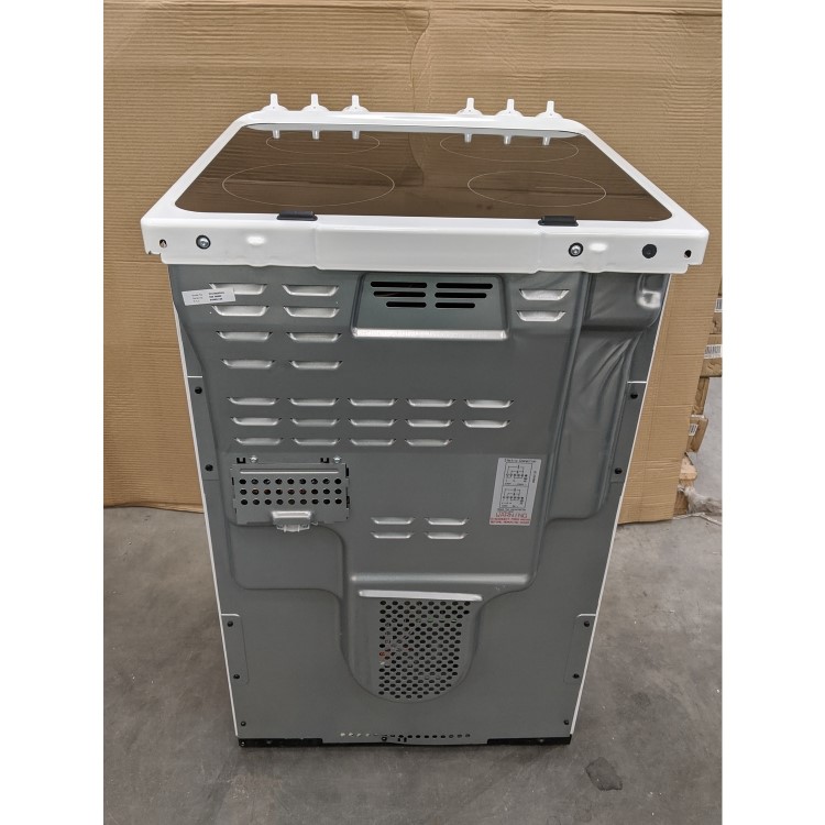 GRADE A3 - Zanussi ZCV46050WA 55cm Double Oven Electric Cooker With Ceramic Hob - White