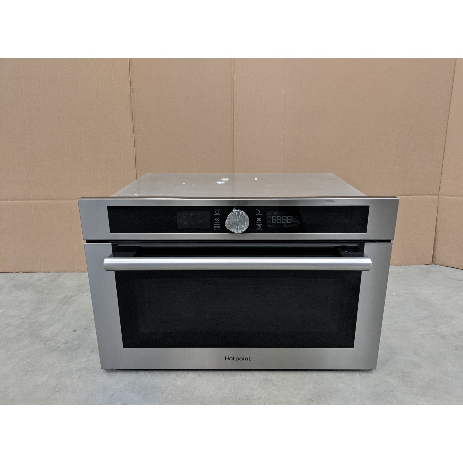 GRADE A3 Hotpoint MD454IXH 31L Built in Microwave Oven with Grill Stainless Steel