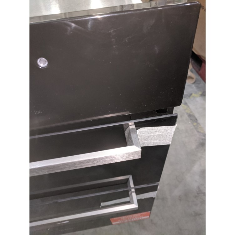 GRADE A3 - Indesit IDU6340BL Aria Electric Built Under Double Oven - Black