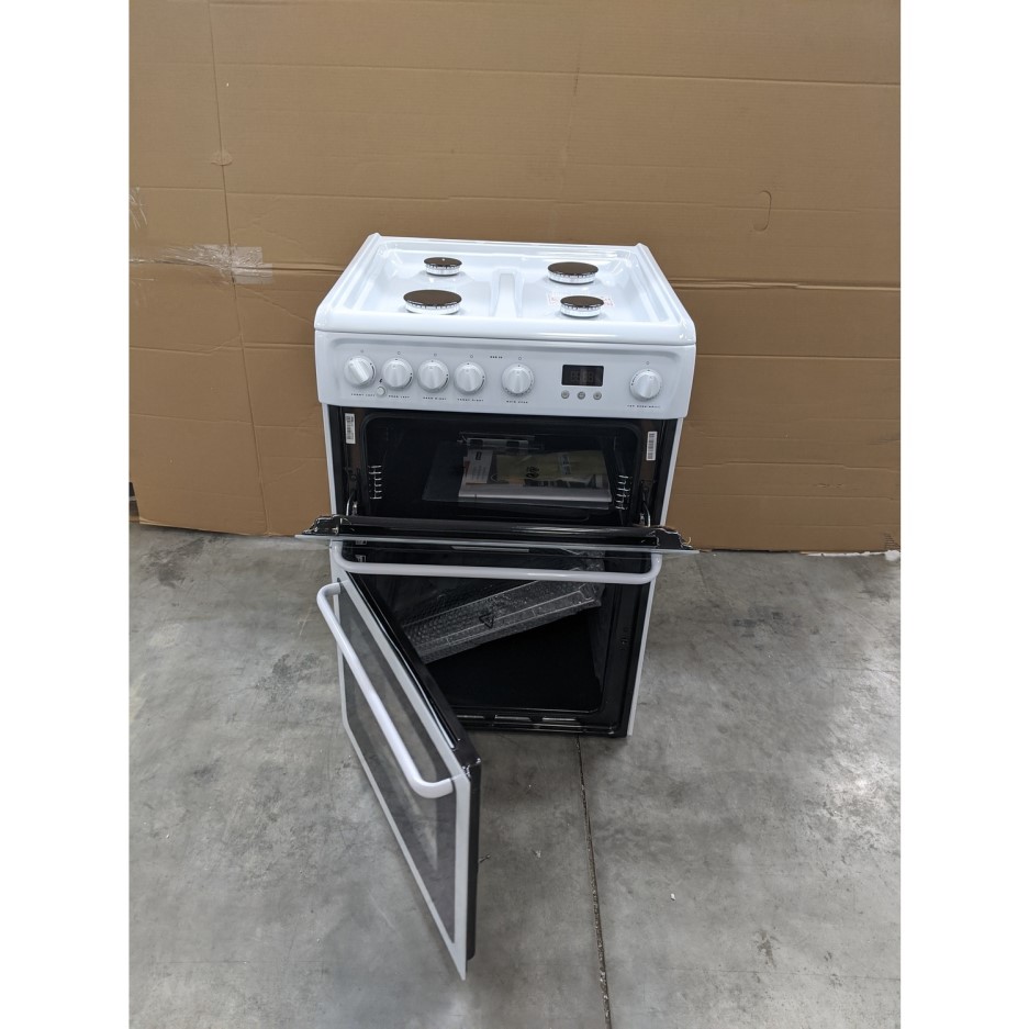 GRADE A3 Hotpoint HAG60P 60cm Double Oven Gas Cooker White 77733000