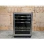 GRADE A3 - electriQ 45 Bottle Freestanding Under Counter Wine Cooler Dual Zone 60cm Wide 82cm Tall - Stainless Steel