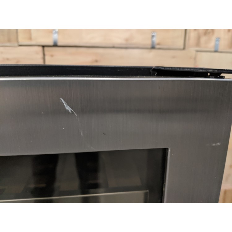 GRADE A3 - electriQ 45 Bottle Freestanding Under Counter Wine Cooler Dual Zone 60cm Wide 82cm Tall - Stainless Steel